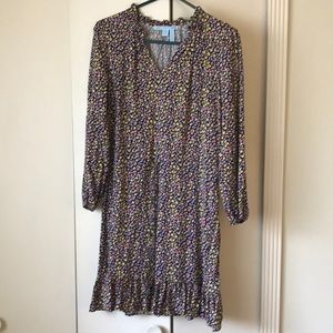 Easy comfy navy print dress